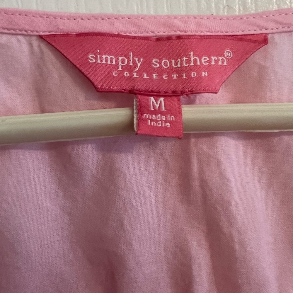 Simply Southern Pink Ruffle Top - Picture 2 of 8
